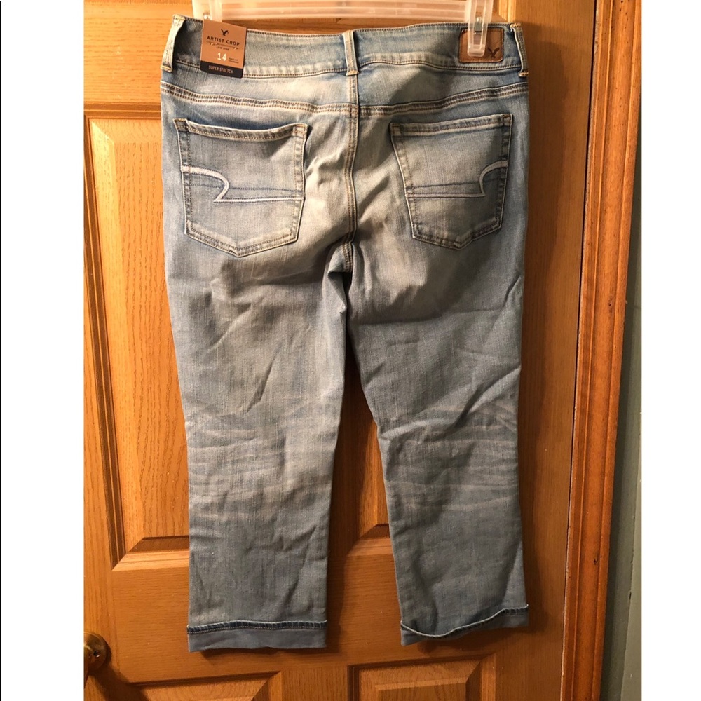AEO artist crop jeans